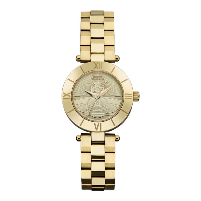 Vivienne Westwood Westbrourne Orb Ladies Quartz Watch With Champagne Dial & Gold Bracelet