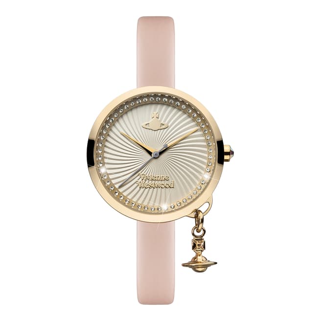 Vivienne Westwood White Pink Bow Leather Watch