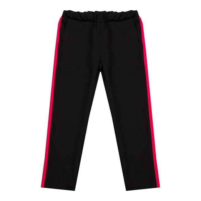 Misha and Milo Black Trouser Pink Side Panelling 