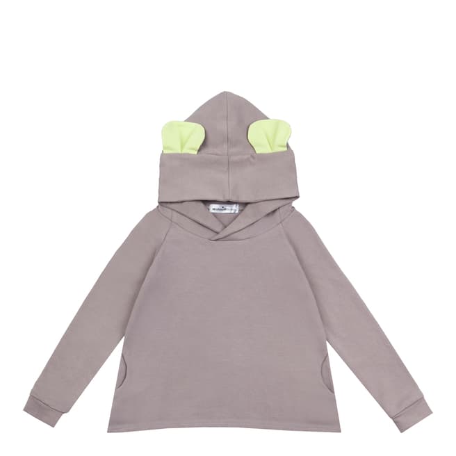 Misha and Milo Graphite Ear Detail Hooded Top