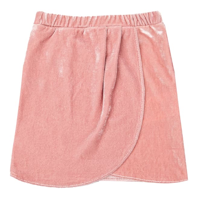 Misha and Milo Light Pink Velvet Style Girls Skirt