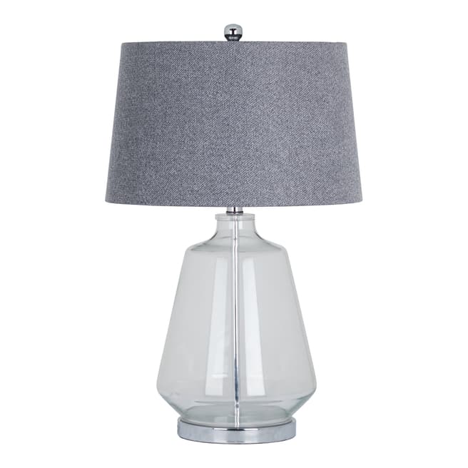 Hill Interiors The Passos Smoked Glass Table Lamp