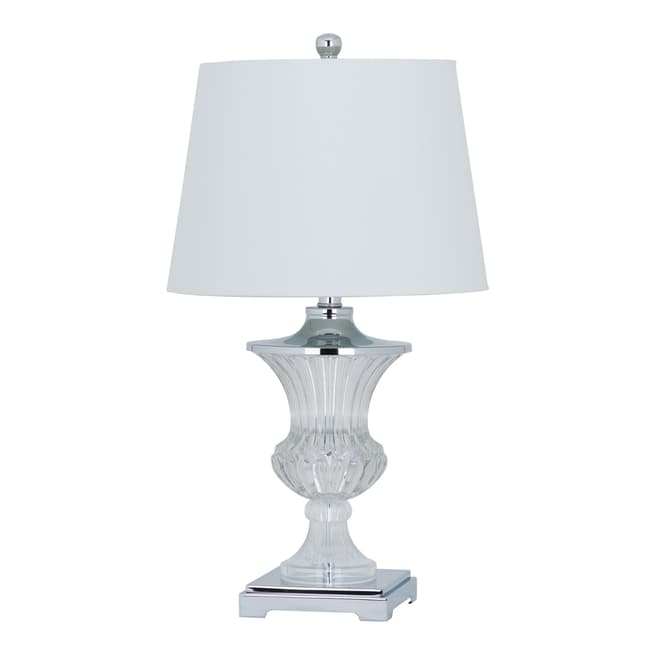 Hill Interiors The Truro Crystal Table Lamp with Chrome Base