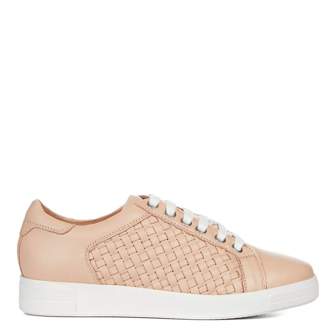 Carvela Nude Leather Judge Low Top Trainers 
