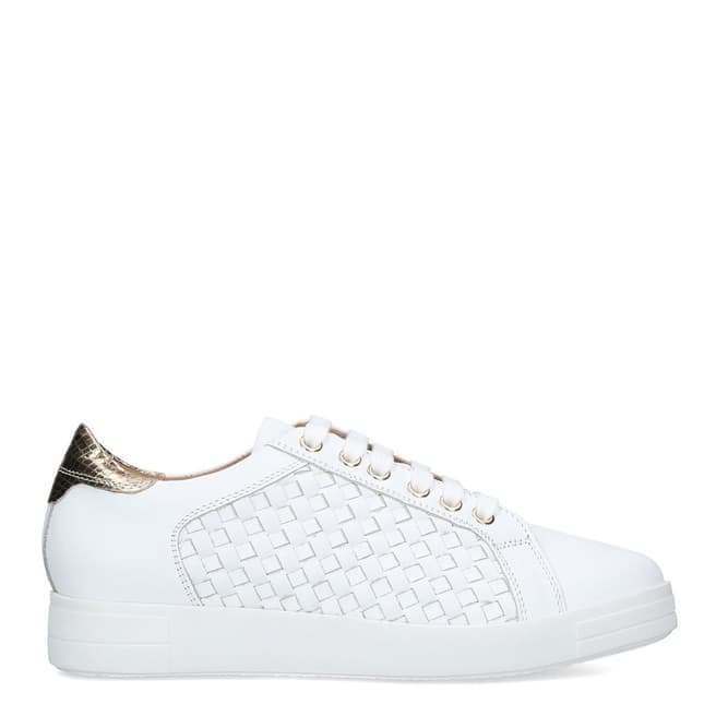 Carvela White Leather Judge Low Top Trainers 