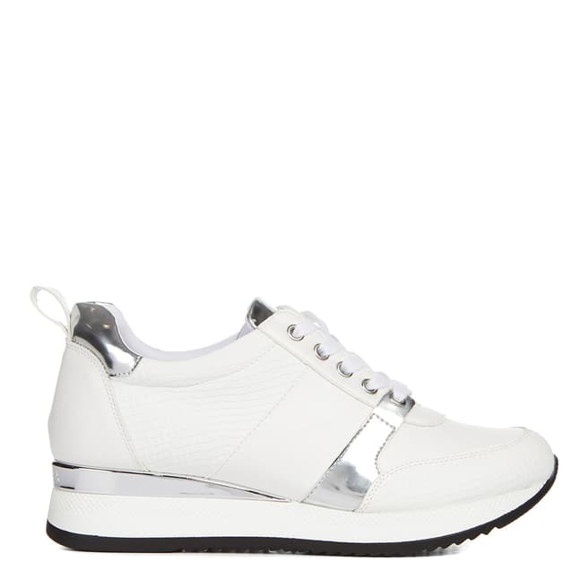 Carvela White Leather Justified Chunky Low Top Trainers