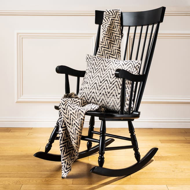Premier Housewares Slat Black Colour Rocking Chair
