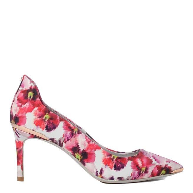 Ted Baker Pink Vyixin Expressive Pansy Court Shoes 