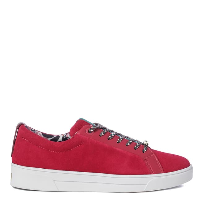 Ted Baker Raspberry Suede Ailiz Tennis Trainers 