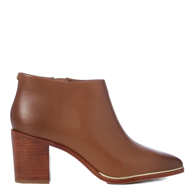 Ted Baker Dark Tan Leather Hiharu 2 Ankle Boots