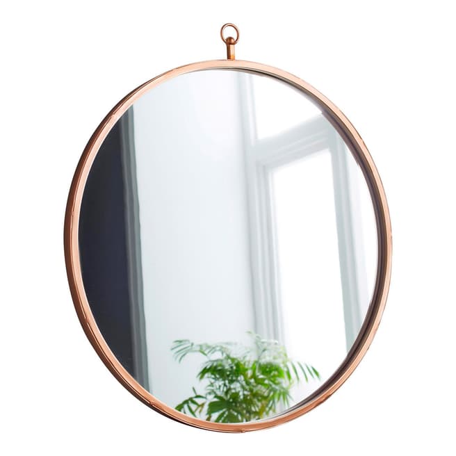 Native Home & Lifestyle Pink Copper Round Mirror