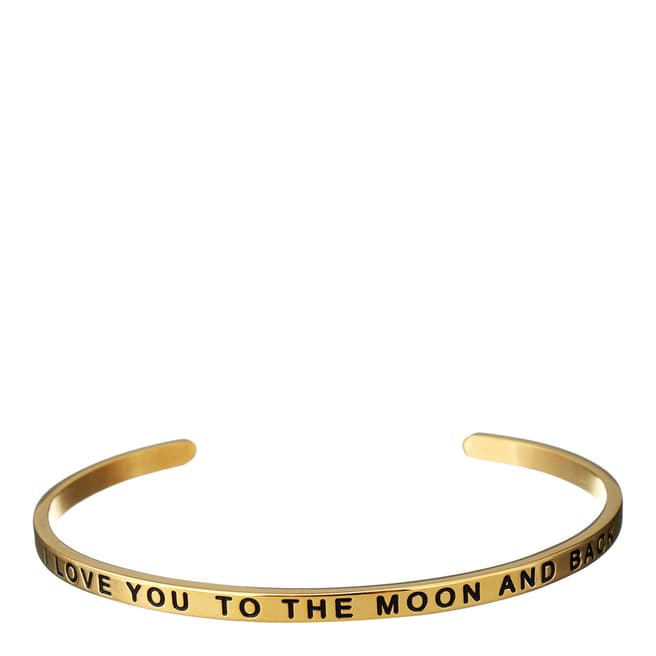 Chloe Collection by Liv Oliver Gold Love you to the Moon Bangle