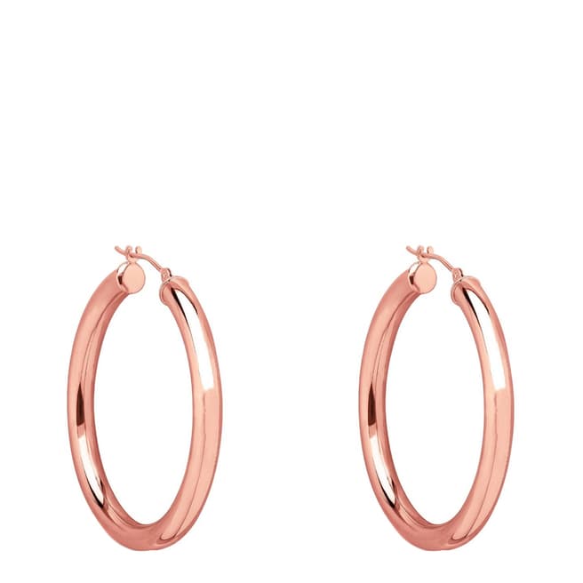 Chloe Collection by Liv Oliver Rose Gold Plated Hoop Earrings