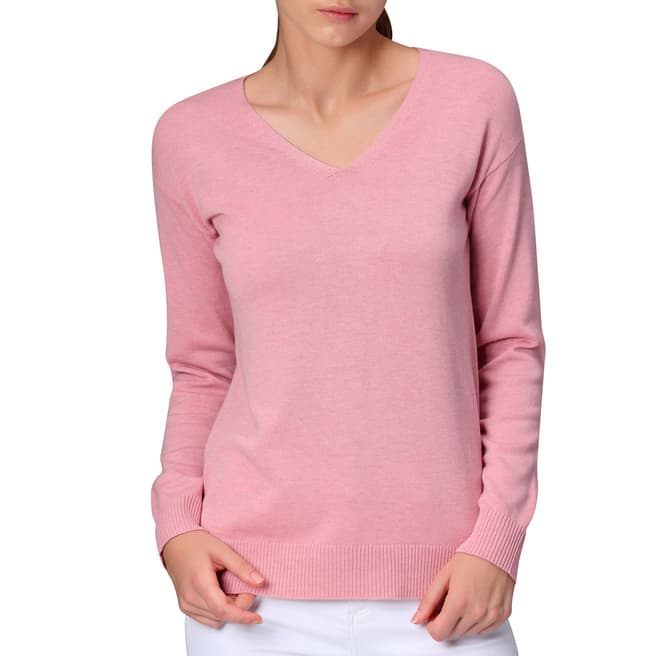 Manode Pink Cashmere Blend Knitted Pullover