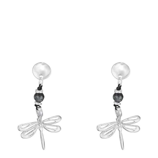 Tassioni Silver Dragonfly Drop Earrings