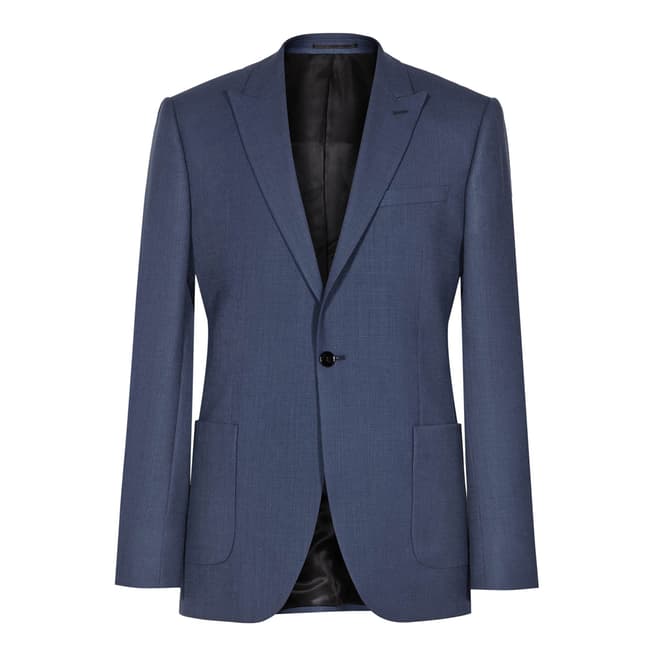 Reiss Airforce Blue Burling Modern Fit Wool Suit Jacket