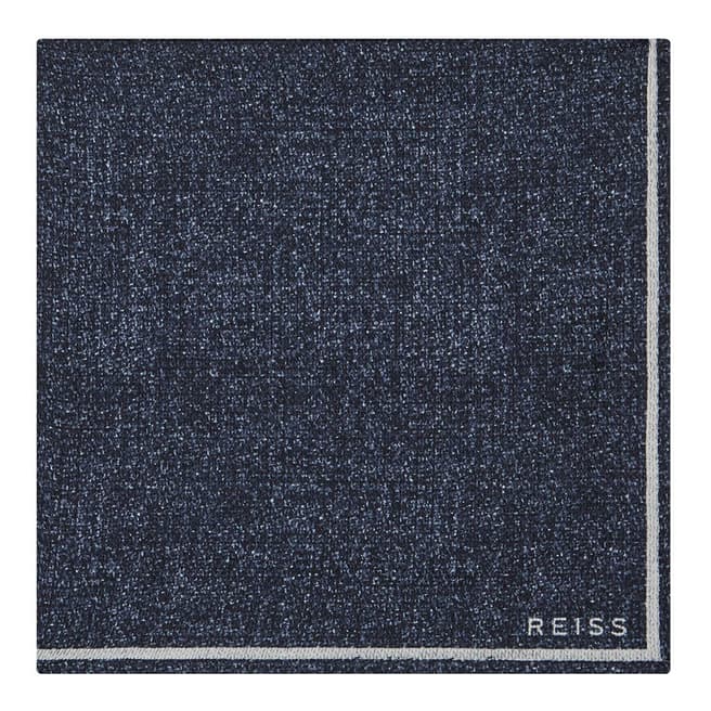 Reiss Navy Craven Double Sided Pocket Square