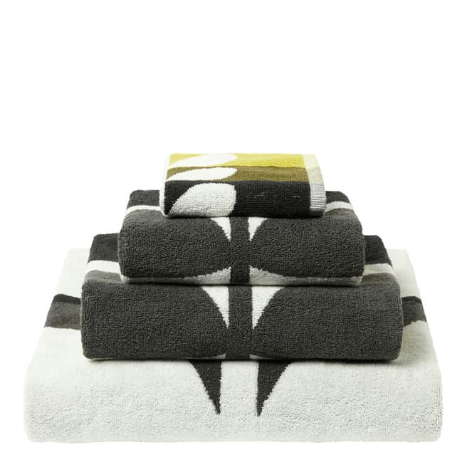 Orla Kiely Large Stem Bath Towel, Dark Duckegg