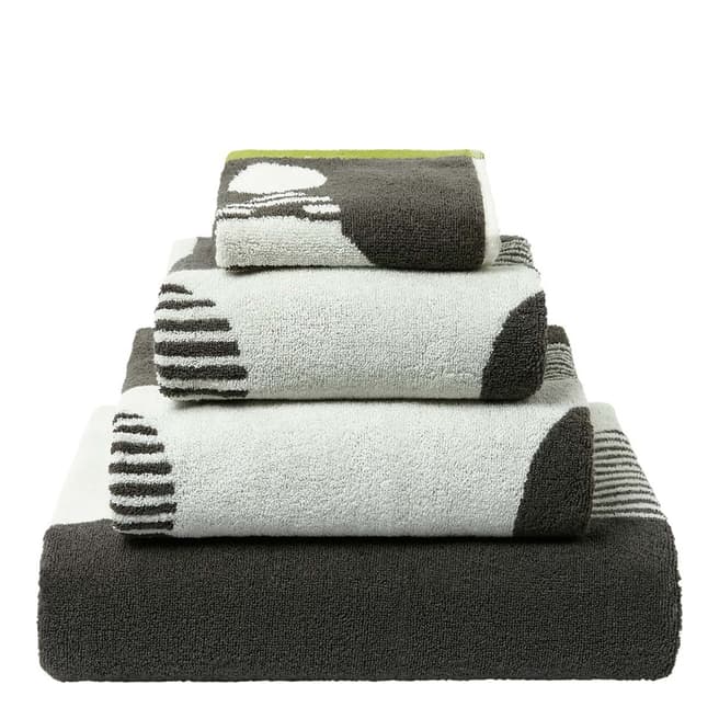 Orla Kiely Duet Bath Towel, Charcoal