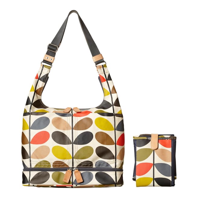 Orla Kiely Classic Multi Stem Baby Bag With Changing Mat