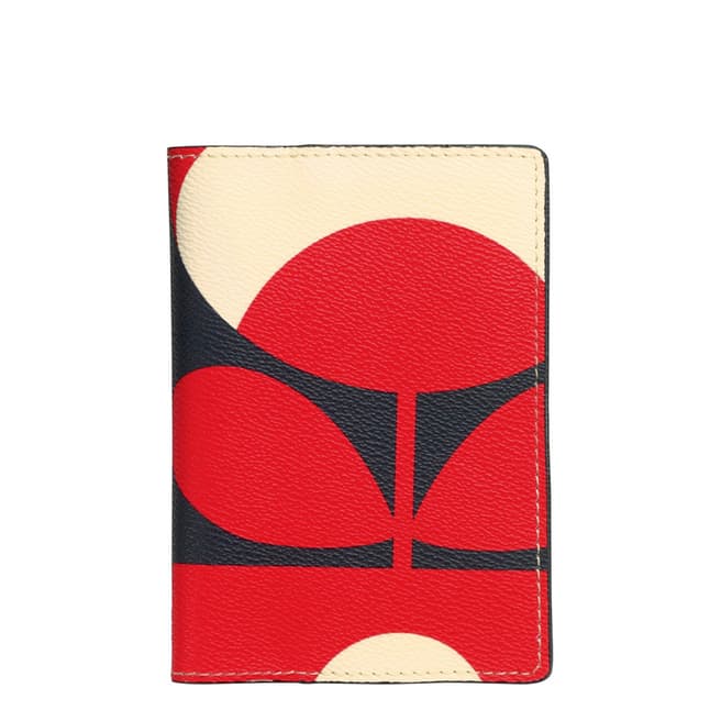 Orla Kiely Spring Bloom Vinyl Luggage Passport Cover Ruby