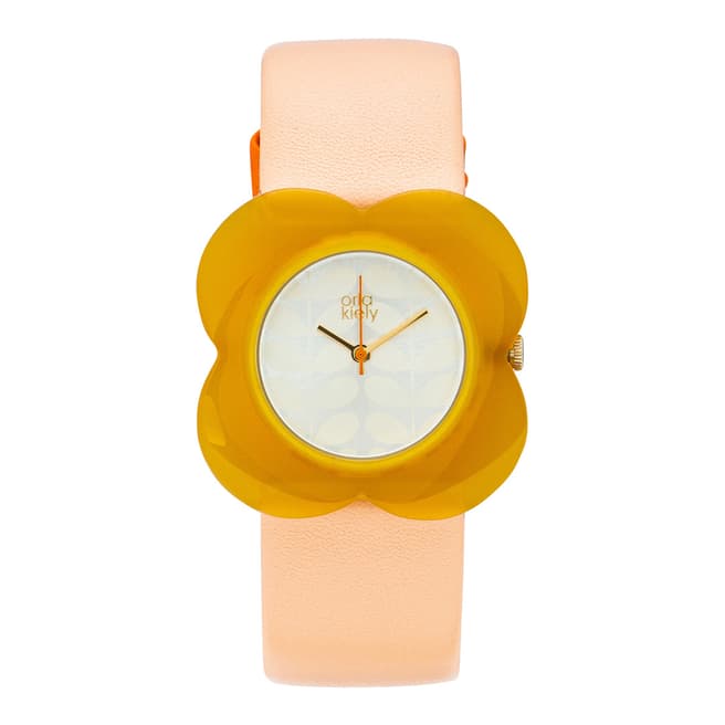 Orla Kiely Peach Yellow Poppy Watch
