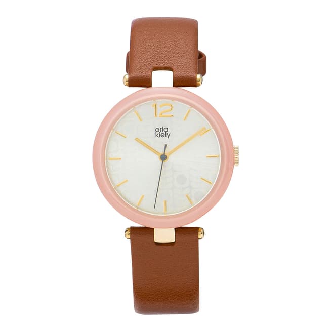 Orla Kiely Brown Gold Maxime Watch