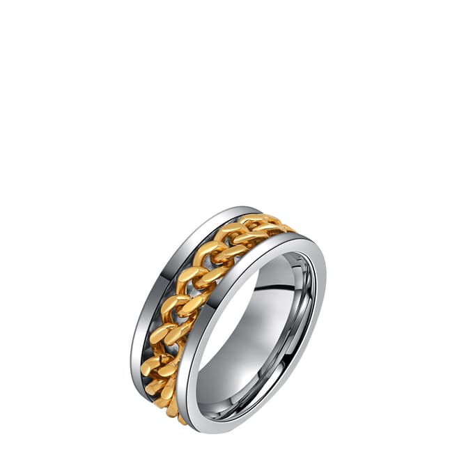 Stephen Oliver Men'S Gold / Silver Chain Ring