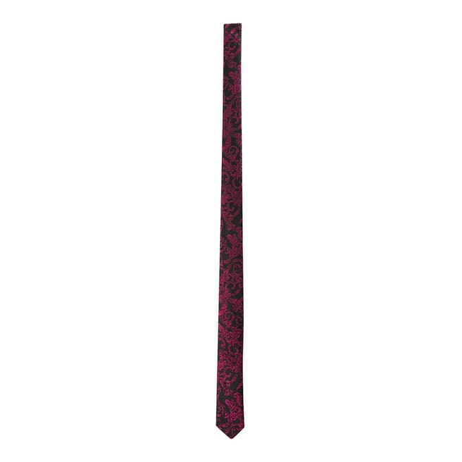 Versace Collection Black/Fuschia Silk Tie 5cm