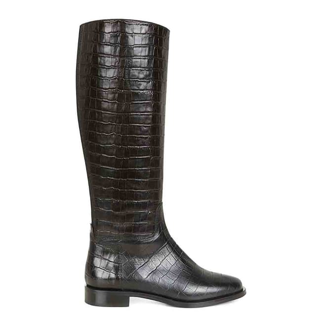 Hobbs London Black Taylor Leather Long Boots