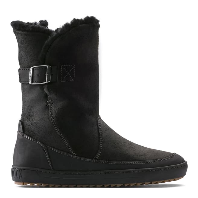 Birkenstock Black Suede Leather Woodbury Boots 