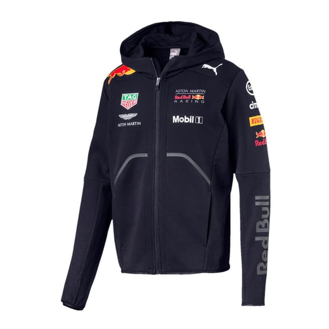Red Bull Racing Men's Navy Hooded Sweat Jacket
