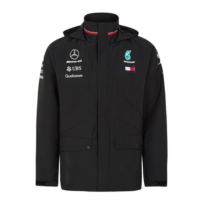 Mercedes AMG-Petronas Motorsport Men's Black Rain Jacket