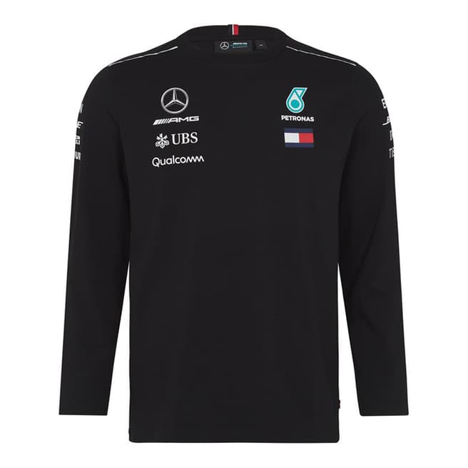 Mercedes AMG-Petronas Motorsport Men's Black Long Sleeve Driver Tee