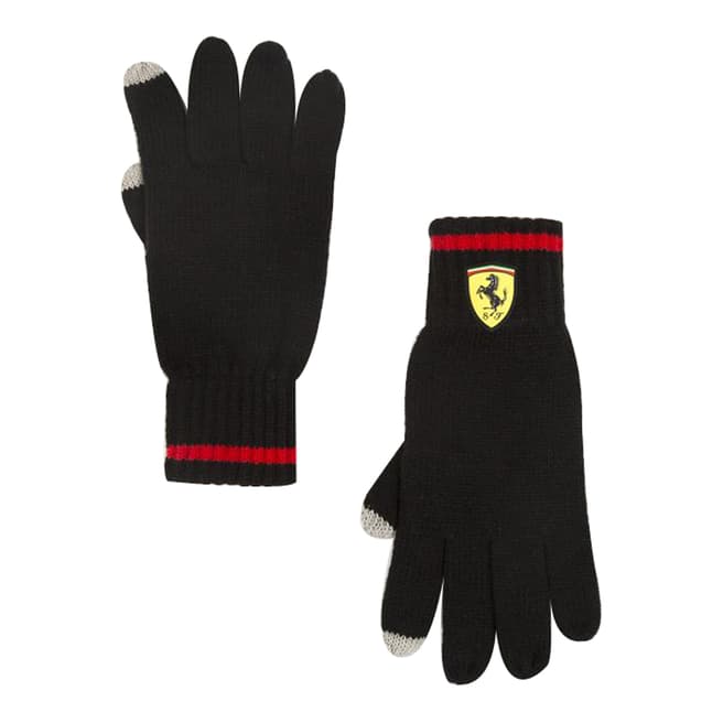 Scuderia Ferrari Black Knitted Gloves