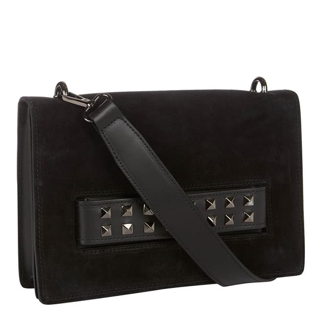 Giorgio Costa Black Stud Detail Clutch / Shoulder Bag