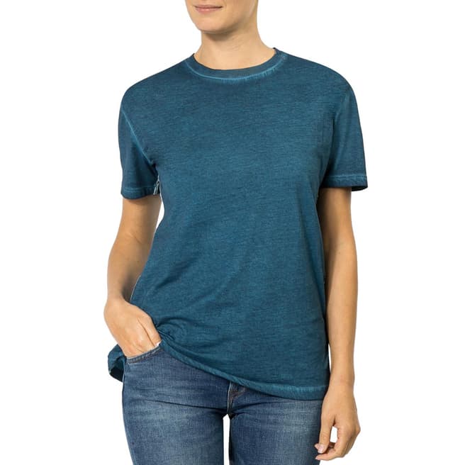 Replay Blue Cotton T-Shirt 