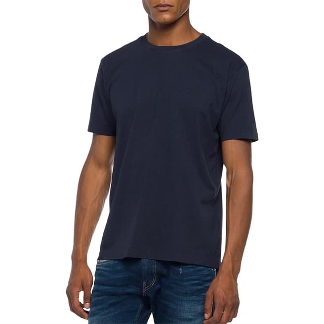 Replay Navy Compact Cotton Tee
