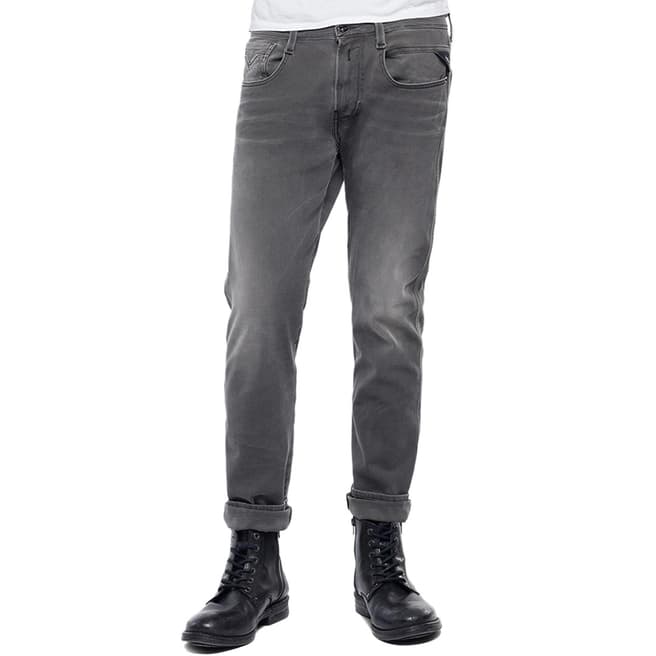 Replay Grey Denim Hyperflex+ Anbass Slim Stretch Jeans