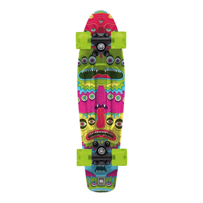 Xootz Green Totem Retro Plastic Skateboard 22 Inch