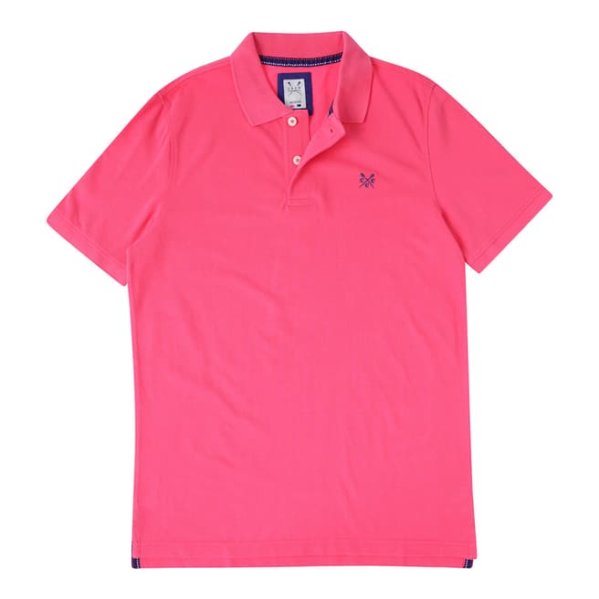 Crew Clothing Pink Short Sleeve Polo