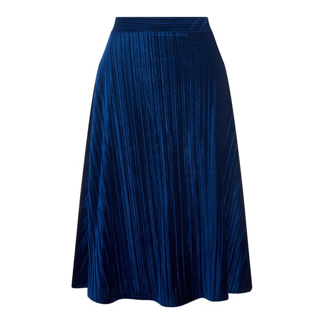 Havren Azure Annette Crushed Velvet Skirt 