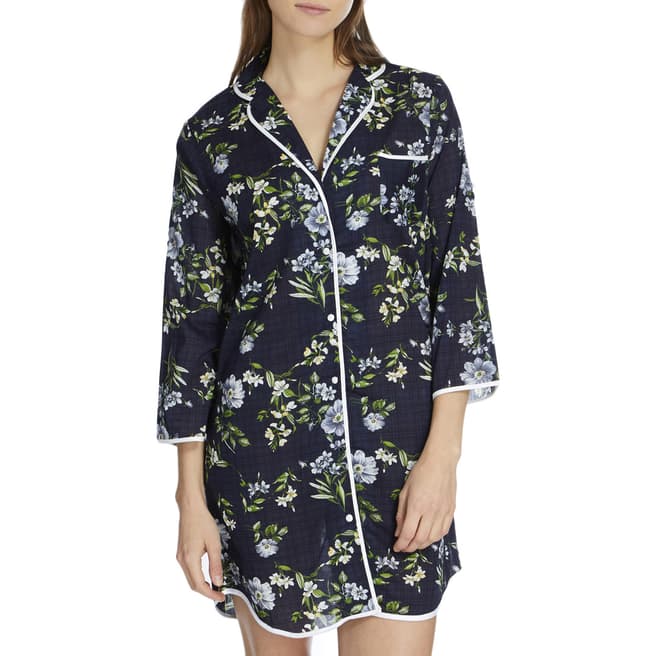 Cottonreal Deluxe Voile PeonyFloral L/Slv Revere Shirt
