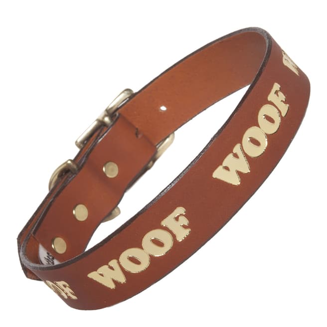 Creature Clothes Tan/Gold Woof Collar, 46-56cm 