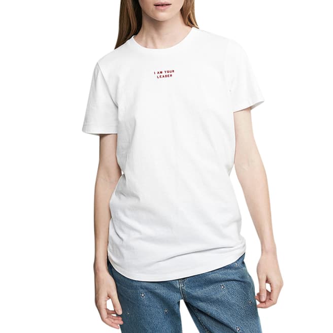 Zoe Karssen Optical White Loose Fit T-Shirt