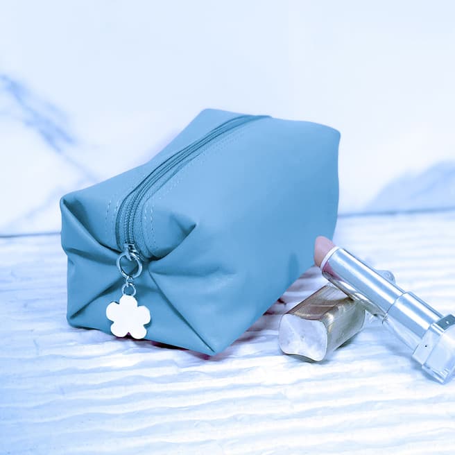 Solo Artisan Ice Blue Leather Origami Make Up Case