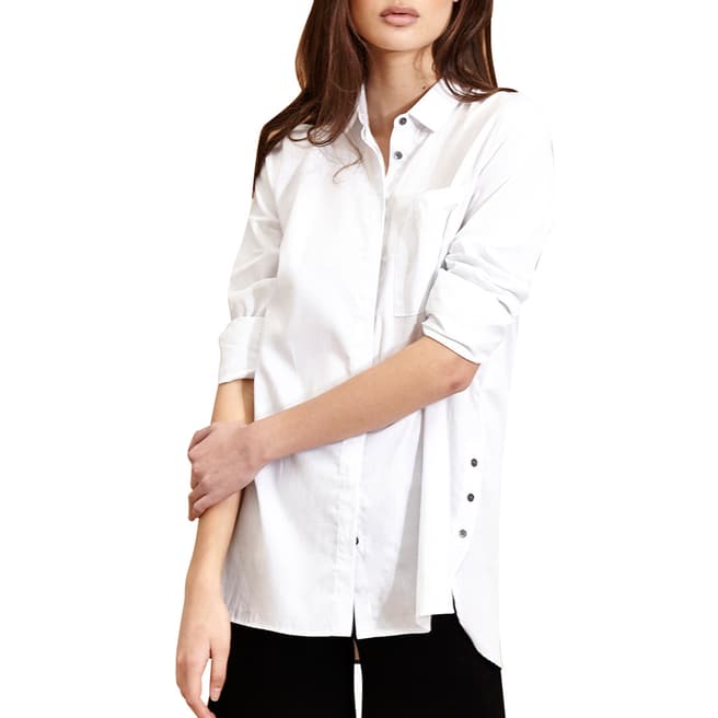 Charli White Cotton Spencer Shirt