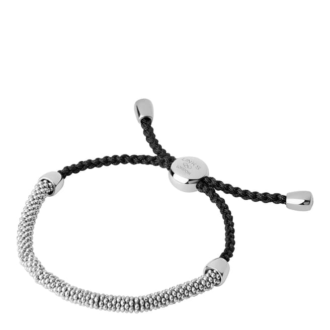 Links of London Silver/Grey Cord Bracelet