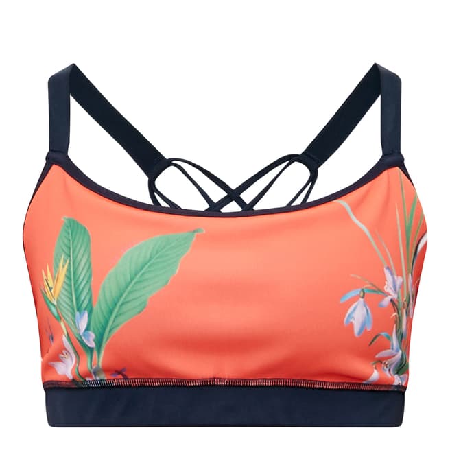 Ted Baker Red Bract Tropical Oasis Sports Bra
