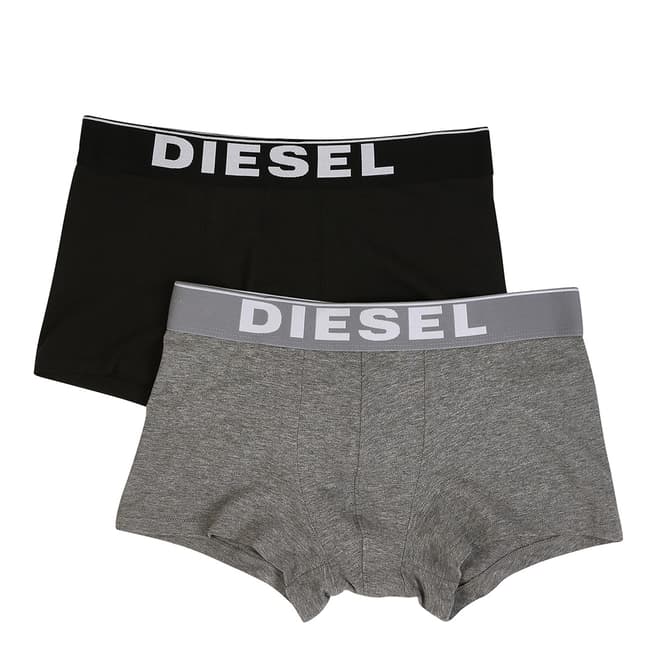 Diesel Black/Grey Boxer 2 Pack